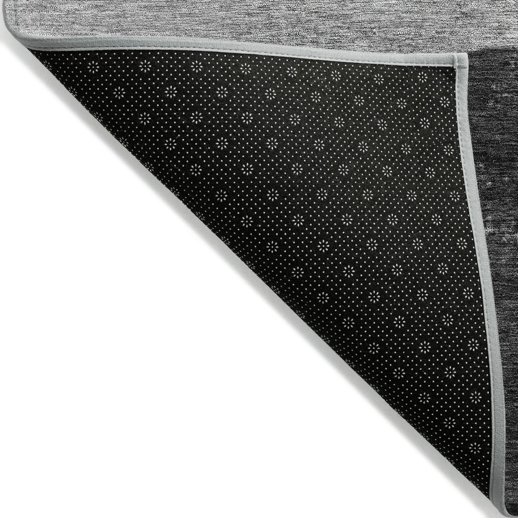 10' X 14' Gray And Charcoal Horse Washable Indoor Outdoor Area Rug