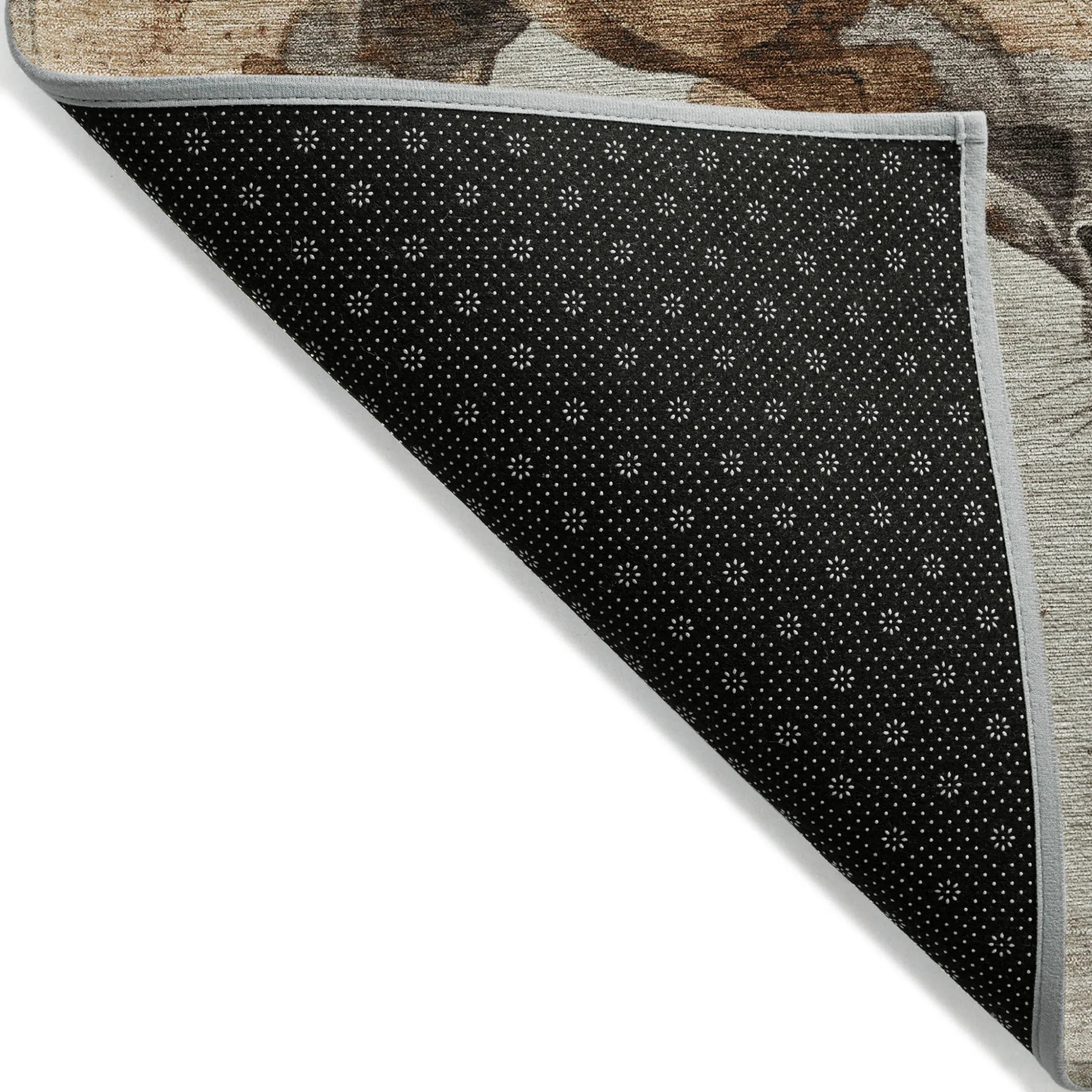 10' X 14' Beige And Gray Horse Washable Indoor Outdoor Area Rug