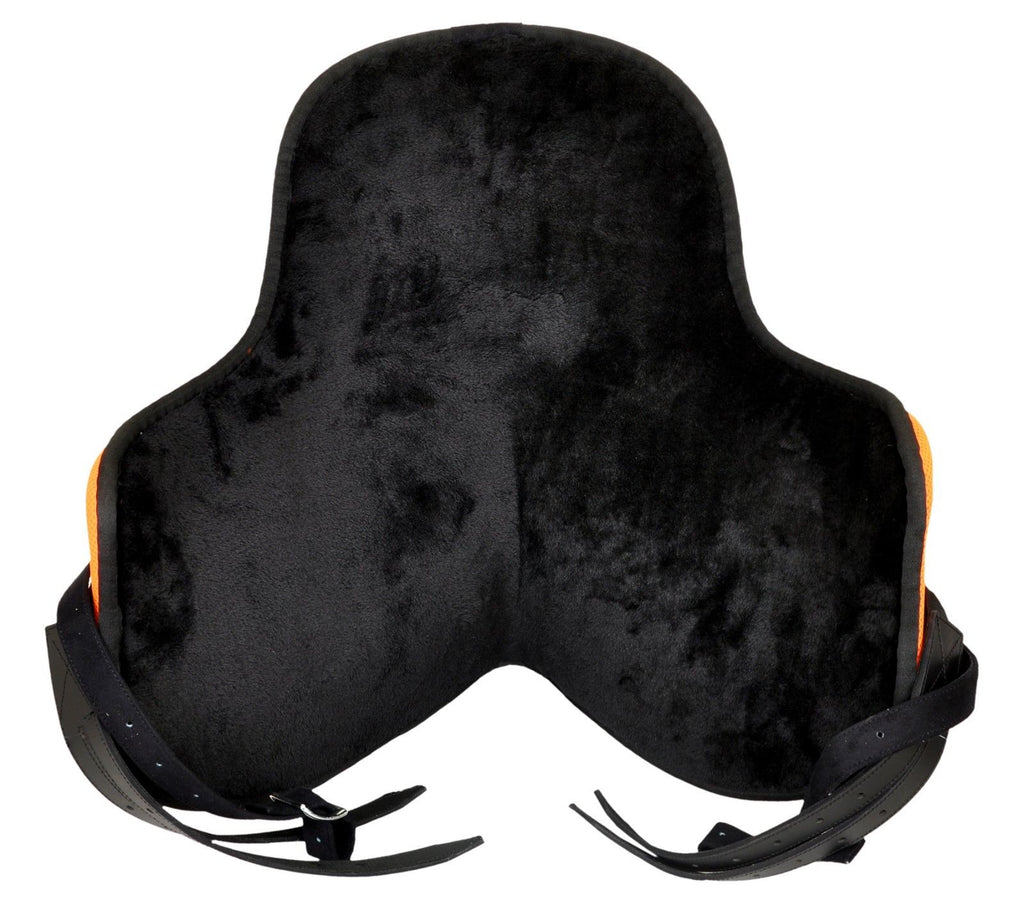 Treeless Synthetic Horse Saddle with Girth Orange Size 13" to 18"