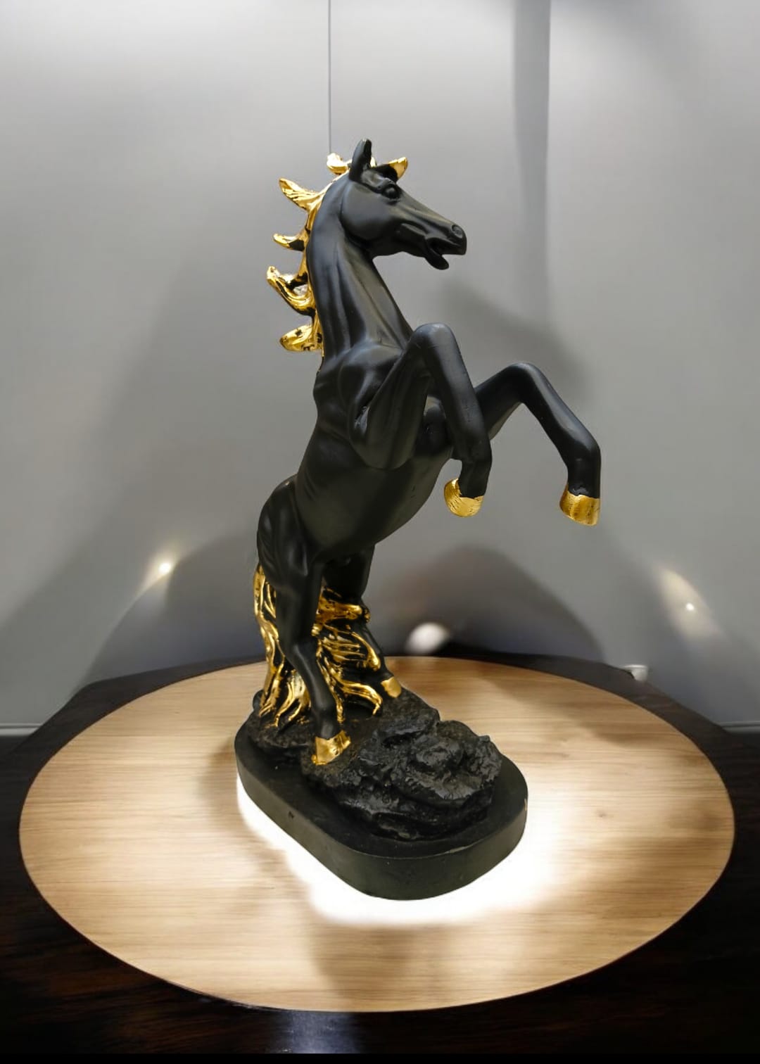 Group Black Horse Decorative Statue | Good Luck Statue